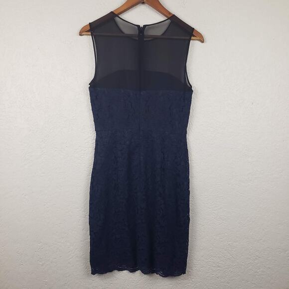 Diane Von Furstenberg Mesh and Lace Shift Dress - S RESHOOT - Picture 2 of 7